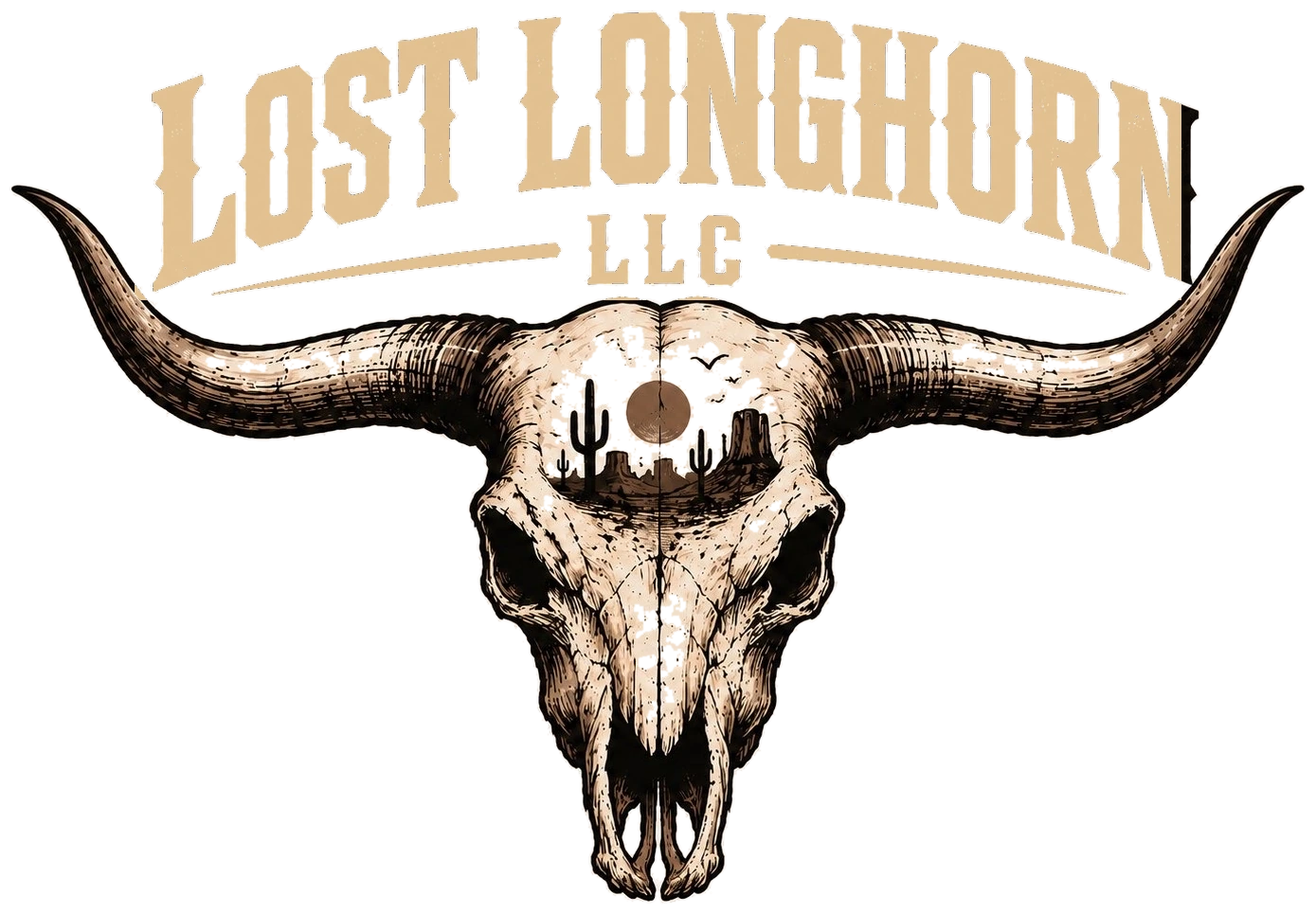 Lost Longhorn LLC western longhorn skull logo